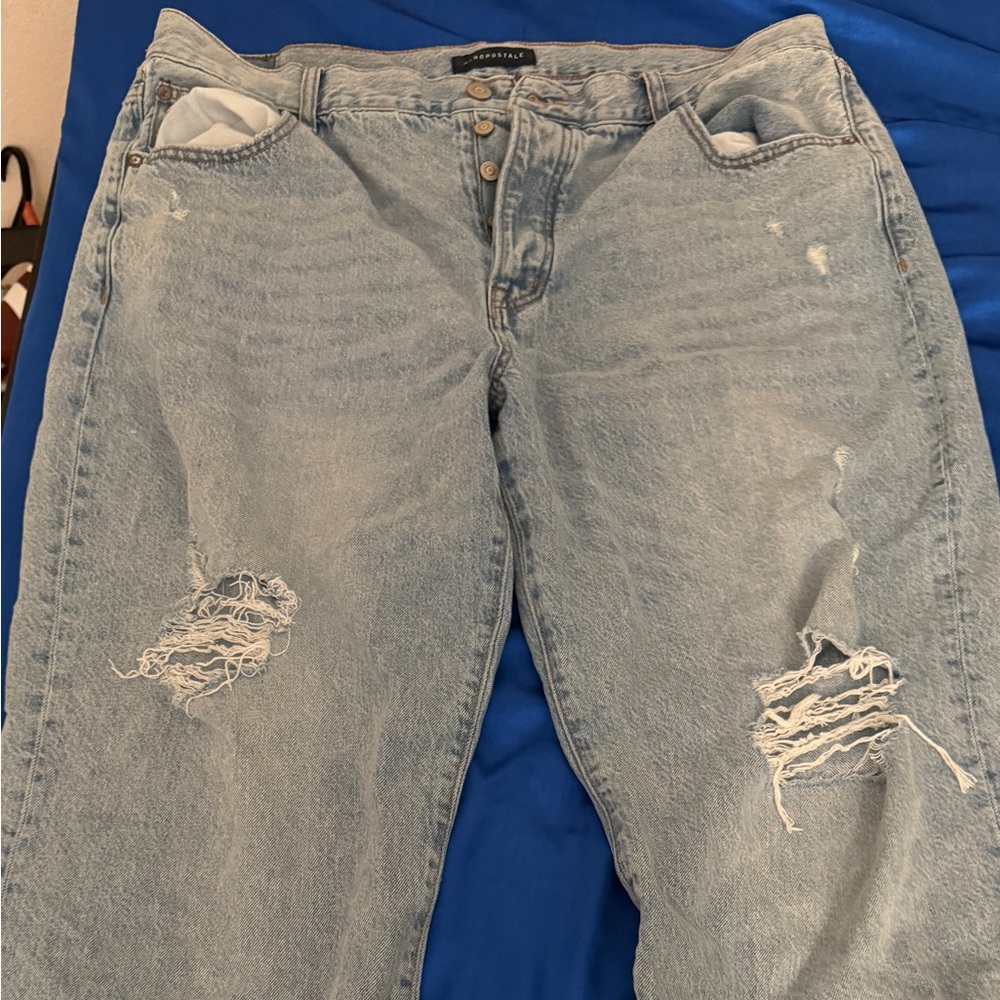 Aeropostale Light Blue Distressed Jeans